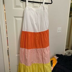Multi color tiered dress